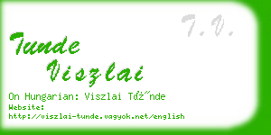 tunde viszlai business card